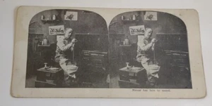 Stereoscope Stereoview Card NEVER TOO LATE TO MEND - Picture 1 of 5