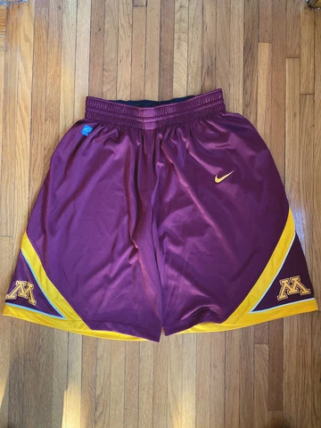 Authentic Minnesota Golden Gophers Nike Basketball Game Shorts Men's Gold 38 Cover