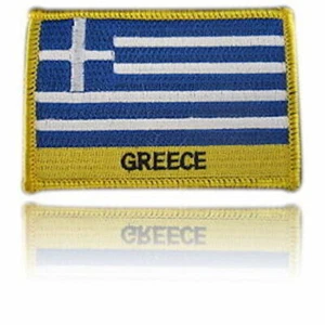 🇬🇷 Griechenland gestickte Flagge Aufnäher - aufbügeln oder nähen - Bild 1 von 1