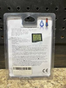 Digital LCD Termómetro Higrómetro Medidor de Humedad Temperatura Ambiente Reloj - Imagen 1 de 2