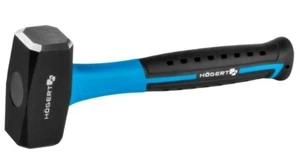 Professioneller Fäustel 1.000g mit Fiberglasstiel | Stoßdämpfender Handfäustel | - Bild 1 von 48