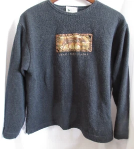 GreenBrand recycelter Denali Park Alaska Langarm blau grau Pullover Gr. S sehr guter Zustand - Bild 1 von 6