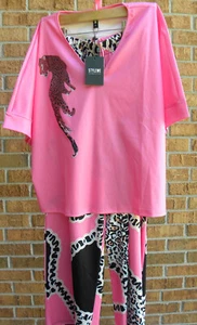 STYLEWE 2pc Loose Leg Leopord Print Matching Set Size S - Bild 1 von 9