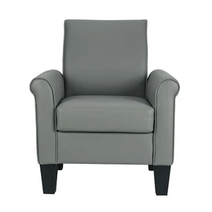 Modern Faux Leather Accent Chair Comfy Armchair Upholstered Single Sofa 6-Color - Picture 1 of 56