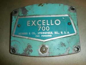 Vintage Excello 700 Heineke Springfield ILLawn Mähwerk Abdeckplatte - Bild 1 von 4
