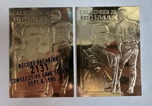 1995 Bleachers 23 Karat Gold Cal Ripken Jr Ironman Collectible LOT - Picture 1 of 6