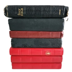 Pocket Holy Bibles Christianity Joblot Bundle X7 Holy Books And Hymns 1916-2007 - Picture 1 of 17