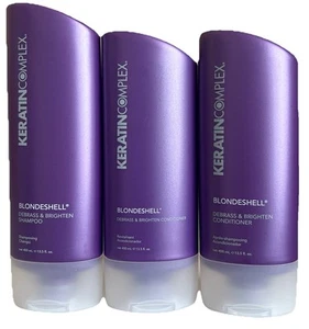 3X Keratin Complex Blondeshell Debrass (1) Shampoo & (2) Conditioner 13.5 oz - Picture 1 of 2