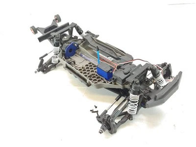 Traxxas Hoss 4x4 VXL 1/10 Monster Truck Roller Slider Chassis w/ Servo Used Upgr - Image 1 of 4