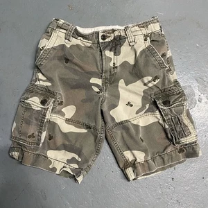 Vintage 00s Y2K Gap Kids Skull Army Camouflage Cargo Shorts Size 14 - Picture 1 of 5