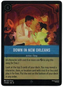 Lorcana - Down in New Orleans COLDFOIL - 177/204 - SUPER RARE - Reign of Jafar - - Picture 1 of 2