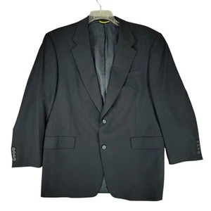 Hart Schaffner Marx Gold Trumpeter Sport Coat 42R Men Black 100% Wool Nordstrom - Picture 1 of 13