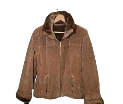 Chaqueta Winlit Cuero Gamuza Imitación Piel Talla L De Colección Años 90 Dorado Tostado  Foto 1 de 4