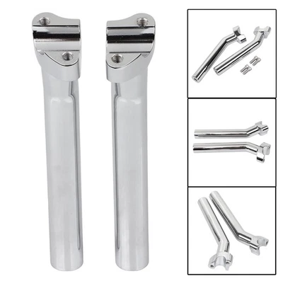 8.5" Chrome Aluminum Handlebar Risers For Harley Softail Road King FLHRS FLHRC - Image 1 of 4