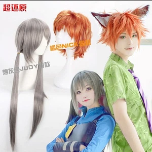 Cosplay Zootopia 2 Judy Nick Wigs Zootropolis Halloween Hairpiece Accessories - Picture 1 of 18