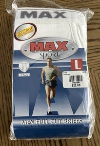 Slip Max Sport Uomo - Large - Taglio Completo Confezione da 3 - Nuovo In Confezione - Foto 1 di 2