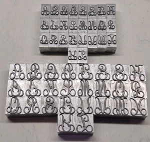 Howard? Hot Foil Stamping Die Type: Set Of Elegant 48 & 72 Point Letters - B3 - Picture 1 of 13