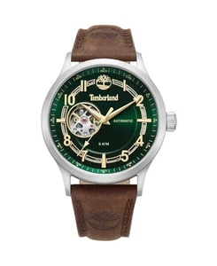 Orologio TIMBERLAND Uomo Analogico Automatico Casual Abito Classico Quadrante Verde Impermeabile - Foto 1 di 8