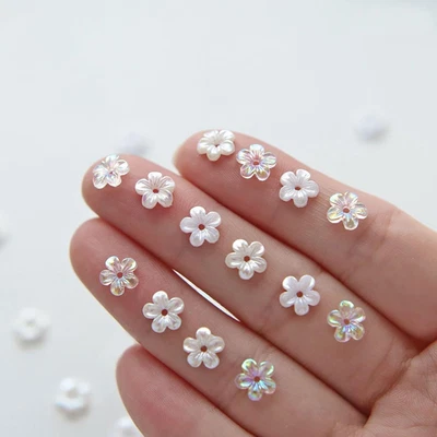 7Mm/0.28" Sparkling Plastic Flowers, Doll Mini Flowers, in 3 Colors, Craft Suppl - Image 1 of 4