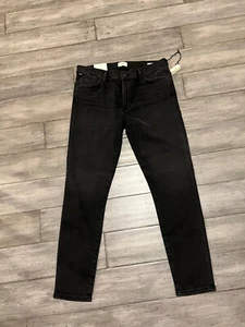Rag & Bone schwarz High Rise Ankle Skinny Raw Hem Nina Jeans 32 Neu mit Etikett - Bild 1 von 6
