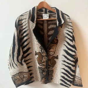 Sugar Street Weavers Cotton Tapestry Jungle Animal Botton Up Jacket One Size - Picture 1 of 9