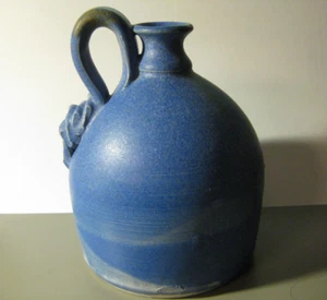 1986 Studio Pottery Jug Blue Kim L Bleck Hand Made - Picture 1 of 19