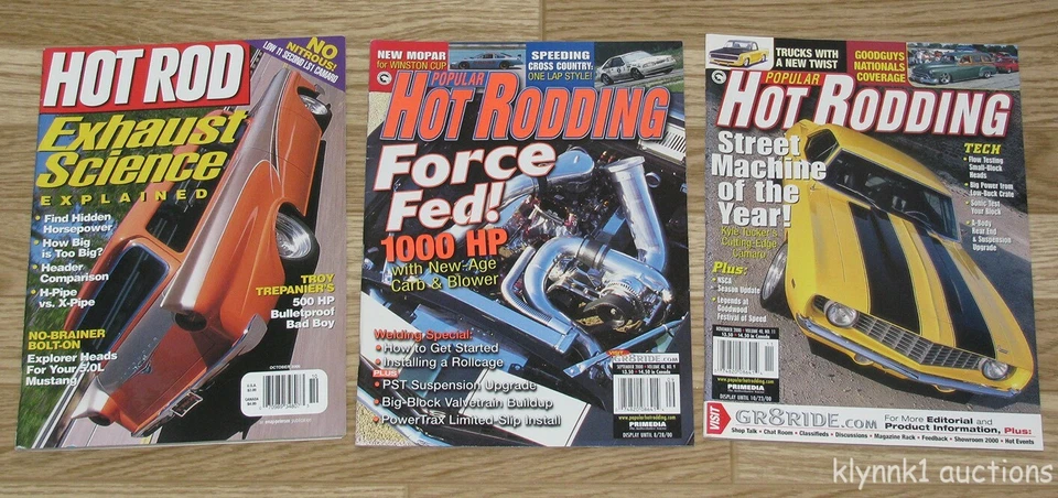Hot Rod Popular Hot Rodding Magazine 3 issues Lot HR300 Oct/Nov 2000 - Image 1 of 1