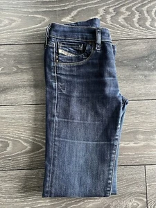 DIESEL Ronhar Ladies UK W26 L28.5 Blue Straight Leg Regular Stretch Jeans - Picture 1 of 12