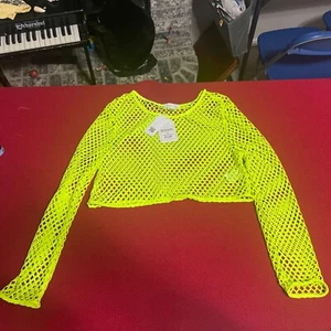Bloom + Pop women's Bright yellow swim cover up beach set size L/ XL - Picture 1 of 8