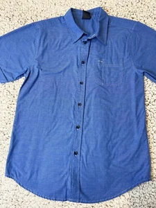 Wrangler blue button up short sleeve shirt boys size XXL/2XG 18 RN # 18787 - Picture 1 of 7