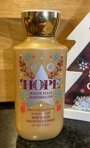 Bath and Body Works Hope Winter Peach Marshmallow Body Lotion 8 fl oz.- NEW - Picture 1 of 2