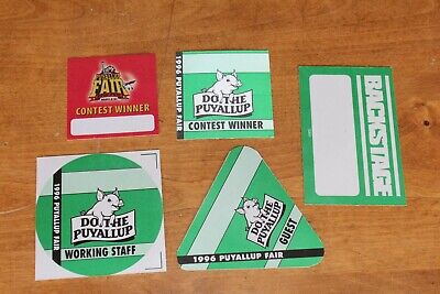 Puyallup Fair -  5 X Unused Backstage Pass -  FREE SHIPPING - • 11.05$