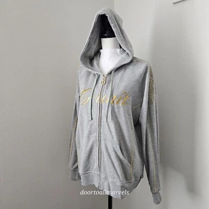 VTG G-unit Y2K Zip Terry Hoodie Pockets Gold Embroidery Logo Women sz 2X NWT - Picture 1 of 16