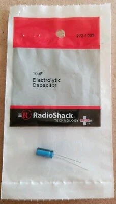 ¡NUEVO! Condensador electrolítico RadioShack 10uF 2721025 *ENVÍO GRATUITO* Foto 1 de 4