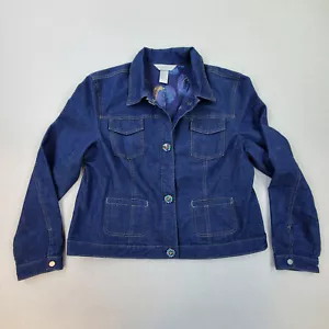 Napa Valley Jacket Trucker Denim Women Size L Snap - Picture 1 of 10