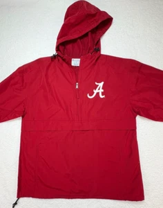 Alabama Crimson Tide Champion Windbreaker Jacket Medium Red Hooded Pouch Pocket - Picture 1 of 11