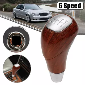 GEAR SHIFT WALNUT WOOD COLOUR FOR MERCEDES W202 W210 STICK KNOB MANUAL 6 SPEED - Picture 1 of 11