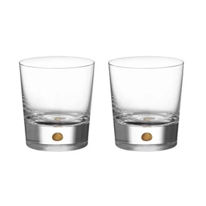 Orrefors Intermezzo Gold Crystal Double Old Fashioned Glass (Set of Two) - Picture 1 of 7
