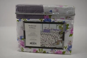 Traditional At Home 4pc Twin Sheet Set Floral Print - Picture 1 of 3