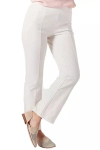 Susan Graver Regular Weekend Stretch Mini Pants Vintage Ivory XL New - Picture 1 of 1
