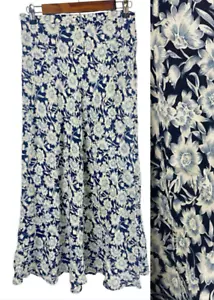 Vintage Muse Skirt Size 10 90s Blue White Floral Cottagecore Dainty Countrycore - Picture 1 of 10