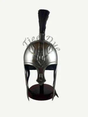 Armadura TROY Casco Cruzado Medieval Coleccionable con Soporte de Madera Navidad  Foto 1 de 4