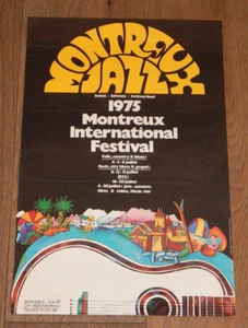 RARE VINTAGE, ORIGINAL 1975 MONTREUX INTERNATIONAL JAZZ FESTIVAL POSTER - Picture 1 of 5