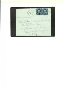 US ENTIRE Pair  #264   pmk 11-21-1897 Bryn Mawr, PA. to New York City - Picture 1 of 2
