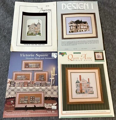 Lot Of 4 Victorian Houses Cross Stitch Patterns Spruance, Douglas, Evans - Image 1 of 4