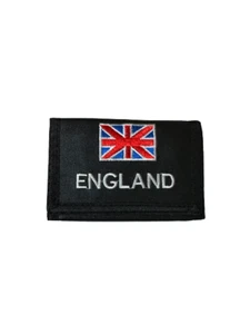 Cartera monedero con cadena bandera Union Jack de Inglaterra negra - Imagen 1 de 2