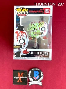 David Howard Thornton Art the Clown signed Funko Pop #1592 Terrifier Beckett - Picture 1 of 4