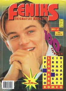 FENIKS #62 1997 CROATIAN CROSSWORDS MAGAZINE cover LEONARDO DiCAPRIO - Picture 1 of 1
