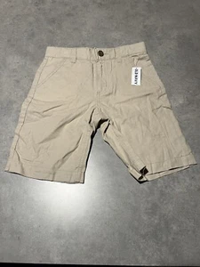 Old Navy Boys Shorts Linen Blend Chino Uniform Khaki Tan Beige NWT - Picture 1 of 7