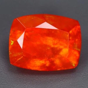 1,95 kt natürlicher äthiopischer orangefarbener Feueropal Kissenschliff loser Edelstein - Bild 1 von 3